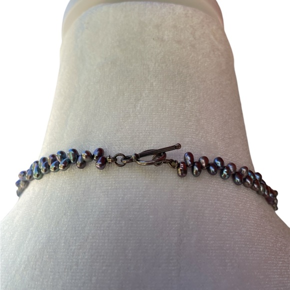 Unique Handmade Statement Necklace Pendant Oval Pearls Beading - Picture 9 of 10